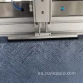 Cortadora vertical automática con dispositivo de alimentación de tela PLC